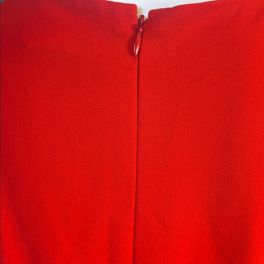 Elegant Red Sleeveless Dress TAHARI Arthur Levine size 10 above knee - Picture 7 of 9